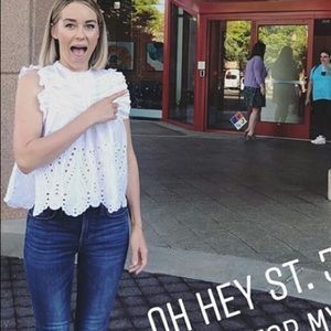 ZARA Flounce Sleeve Top